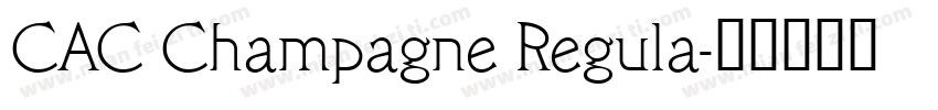CAC Champagne Regula字体转换
